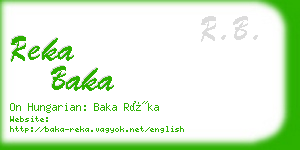 reka baka business card